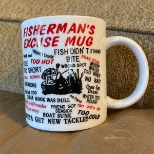 Fisherman’s Excuse Mug Funny Fishing Coffee Cup Gift for Fishermen